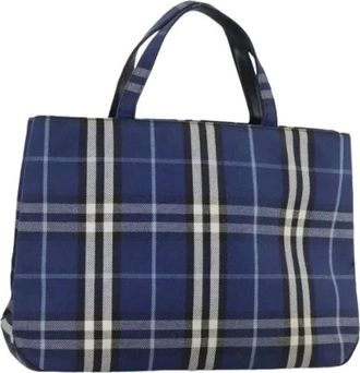 Burberry Pre-owned Tote Bags, female, Blue, Size: ONE SIZE Pre-owned Vintage Tote Bag