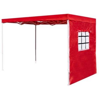 Regalos Miguel Laterales Individuales Carpas Plegables - Lateral Con Ventana Enrollable 3 Metros Premium - Rojo