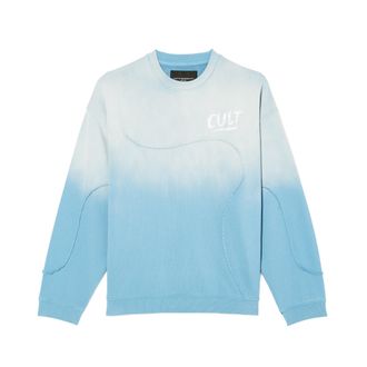 Cult of Individuality Cults Crew Novelty Sweatshirt in Blue Steel