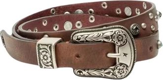 Golden Goose Accessoires, Heren, Bruin, 75 CM, Leer, Lace S Leren Riem