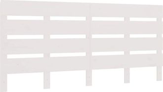 vidaXL Cabecero Madera Maciza De Pino Blanco 180x3x80 Cm Vidaxl
