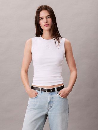 Calvin Klein Camiseta de tirantes de canalé
