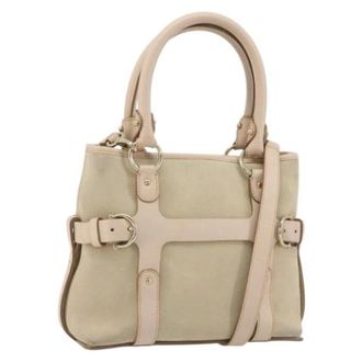 Ferragamo Pre-owned Hand Bag - Dames - Pre-owned - Beige - Maat: ONE Size Leer