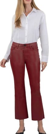 Kut from the Kloth Kelsey Coated High Rise Ankle Pants In Red
