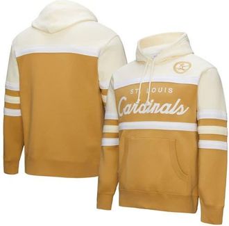 Mitchell & Ness Mens Mitchell & Ness Tan/Cream St. Louis Cardinals Head Coach Pullover Hoodie at Nordstrom, Size Xx-Large