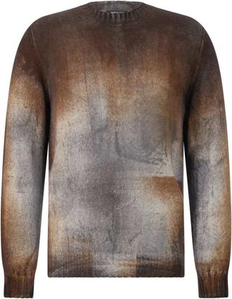 Avant Toi Truien & Vesten, Heren, Bruin, XL, Rondgebreide Kleding