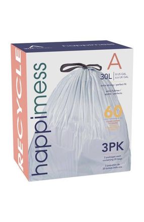 Happimess Drawstring Unscented Trash Can Liner in Clear: 8Gal at Nordstrom