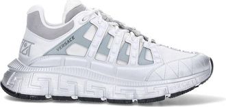 Versace White Calfskin Athletic Mens Sneakers