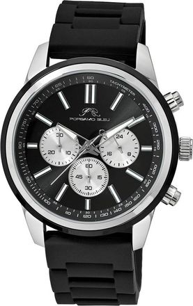 Porsamo Bleu Logan Chronograph Quartz Black Dial Mens Watch 1451DLOR