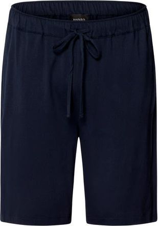 Hanro Night And Day Cotton Drawstring Shorts in Deep Navy at Nordstrom, Size Xx-Large