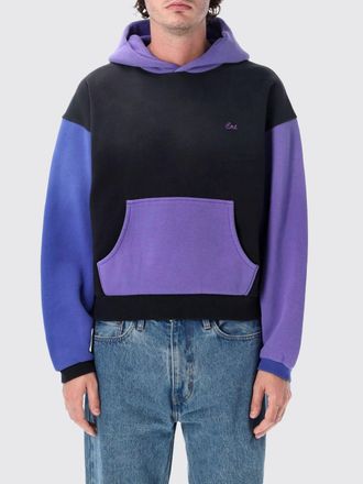 ERL Cotton Hoodie with Two-Tone Abstract Print and Kangaroo Pocket