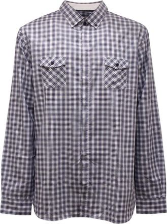 Paolo Pecora G041 Camicia A Quadretti Con Taschini - Heren - Casual Overhemden - Veelkleurig - 4XL - Katoen - Overhemden