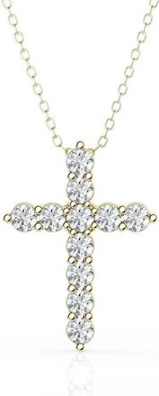 Grown Brilliance 1 Carat Lab Grown Diamond Cross Pendant Necklace