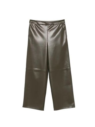 Max Mara Maxmara S Leather-Look Cropped Pants