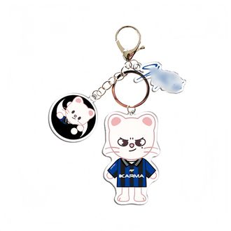 Generic Stray-kids keychain SK-ZOO keychain KARMA key ring SK-Z key ring Acrylic Keychain stay (Hyun Jin)