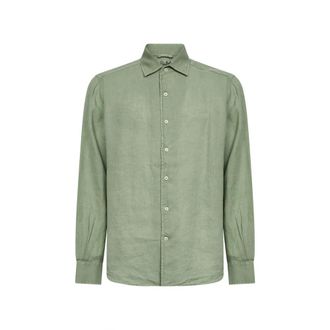 MC2 Saint Barth Linen Vintage 53L - Heren - Casual Overhemden - Groen - 2XL - Linnen - Overhemden