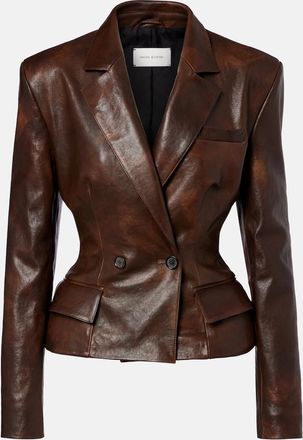 Magda Butrym Chaqueta de piel con peplum