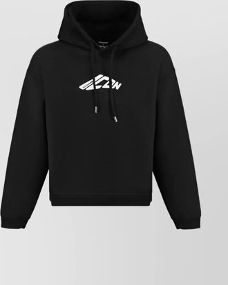 Dsquared2 cotton hoodie adjustable drawstring