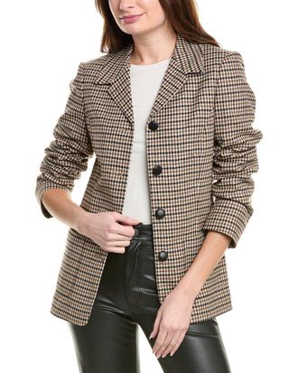 Rag & Bone Rag & Bone Drew Italian Houndstooth Wool-Blend Blazer