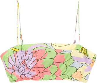 Farm Rio Spring Affair Beaded Crop Top