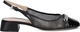 Baldinini Slingback pumps verfraaid met ketting - Zwart