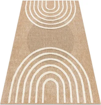 RugsX Rugsx - Spark 0688a Alfombra Beige / Crema - Geom&eacute;trico, Sisal, Estructural Beige 140x190 Cm