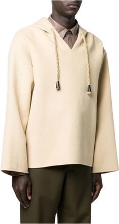 Nanushka Hoodies, male, Beige, XL, Moshe long-sleeve hoodie