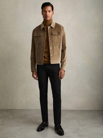 Reiss Bleaker Jeans Cotton Plain, Stay Black Size: 34