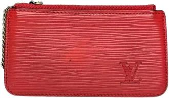 Louis Vuitton Pre-owned Leather Wallet - Dames - Vintage Accessoires - Rood - ONE Size - Leer - Vintage