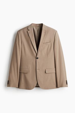 H&M Jackett in Slim Fit - Dunkelbeige