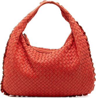 Bottega Veneta 2000-2007 Small Perforated Nappa Intrecciato Veneta hobo bag - Rosso