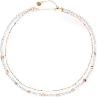 Bimba & Lola Dice-logo necklace - women - Enamel/Polyester/Resin/Brass - One Size - Gold