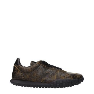 Jil Sander Black Leather Mens Sneakers