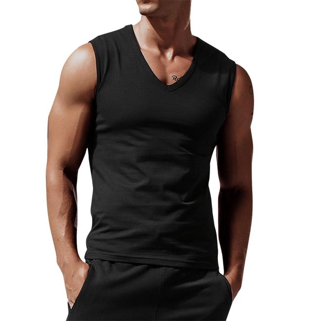 thumbnail image 2 of ROYALDREAM Men's 100% Cotton Tank Top Vests - Summer Gym & Training Tees (S-5XL, Multipack) 2 of 5