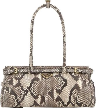 Prada Natural Bonnie Medium Shoulder Bag