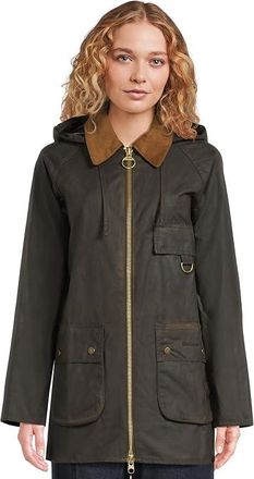 Barbour Barbour Highclere Wax Jacket Womens Clothing Olive 2 : 2, Cotton