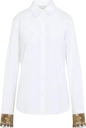 Dries Van Noten Chloris Shirt - Dames - Overhemden - Wit - L - Katoen - Overhemden