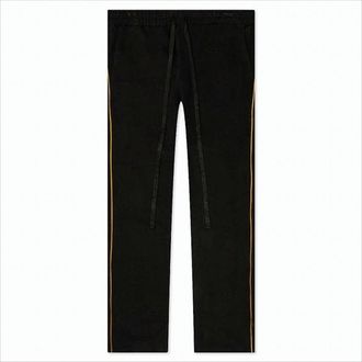 Rhude Straight-Leg Pants With Subtle Yellow Stripe