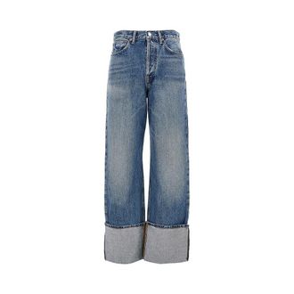 A Gold E Cotton denim Liberty jeans Woman 24