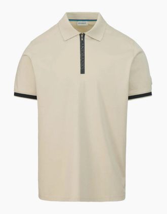 Sandbanks Mens Sandbanks Silicone Zip Polo S1-26 Stone - Tan - Size: 46