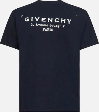 Givenchy Mens Givenchy Stamp Print T-Shirt in Navy - Size: 36