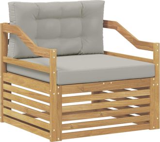 vidaXL Sof&aacute; De Exterior Blanco Y Gris Claro Vidaxl