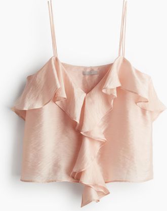 H&M Trägertop mit Volants - Orange
