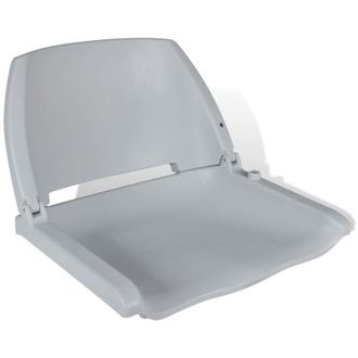 vidaXL Asiento De Barco Con Respaldo Plegable Sin Coj&iacute;n Gris 48x51x41 Cm Vidaxl