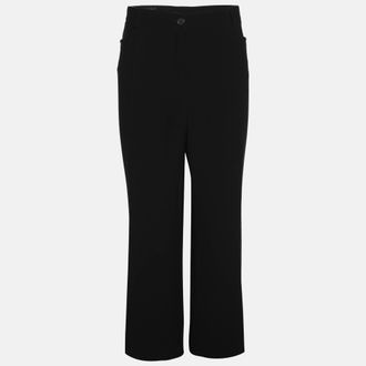 Basler Black Crepe Bootcut Jenny Wide Leg Trousers XXL