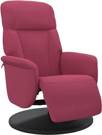 vidaXL Sill&oacute;n Reclinable Con Reposapi&eacute;s Terciopelo Rojo Tinto Vidaxl