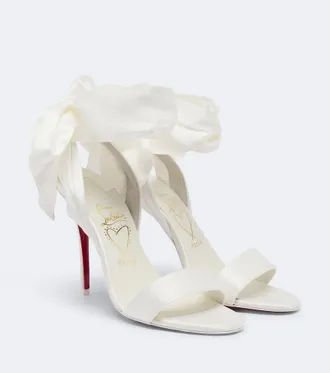Christian Louboutin Miss Z Sandal Du D&eacute;sert cr&ecirc;pe satin sandals