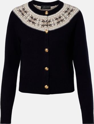 Nili Lotan Josefa Fair Isle cashmere cardigan