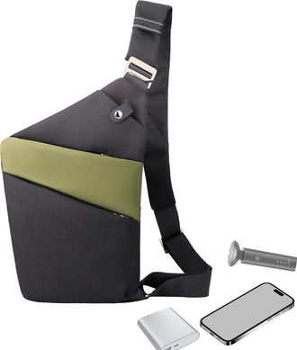 Generic Sling Chest Bag For Men - Slim Shoulder Carry Pack, Breathable Back Panel, Sturdy Zipper Track, Practical crosbody Holder, Urban Ready Compact Form | 