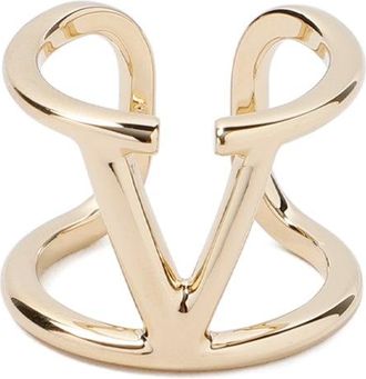 Valentino Garavani Gold Brass Ring-Donna